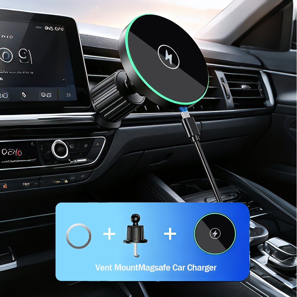 Magnetic Charging Stand - Magnetic Car Wireless Charger LED For