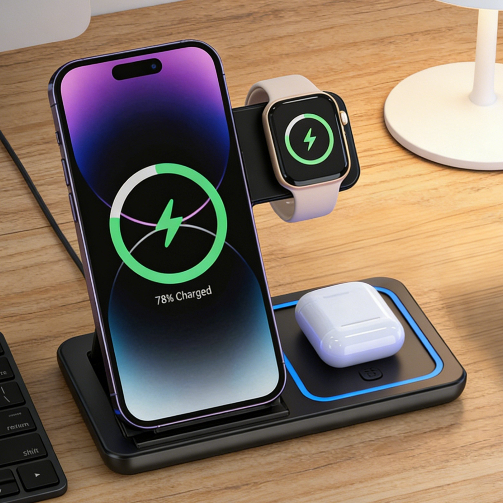 Smartwatch Ac - Foldable 3 in 1 Wireless Charging