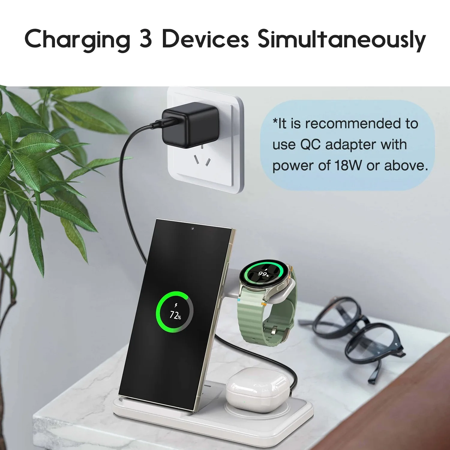 Desktop 3-in-1 Wireless Charge – Smartwatch Ac Bewertung und Preis