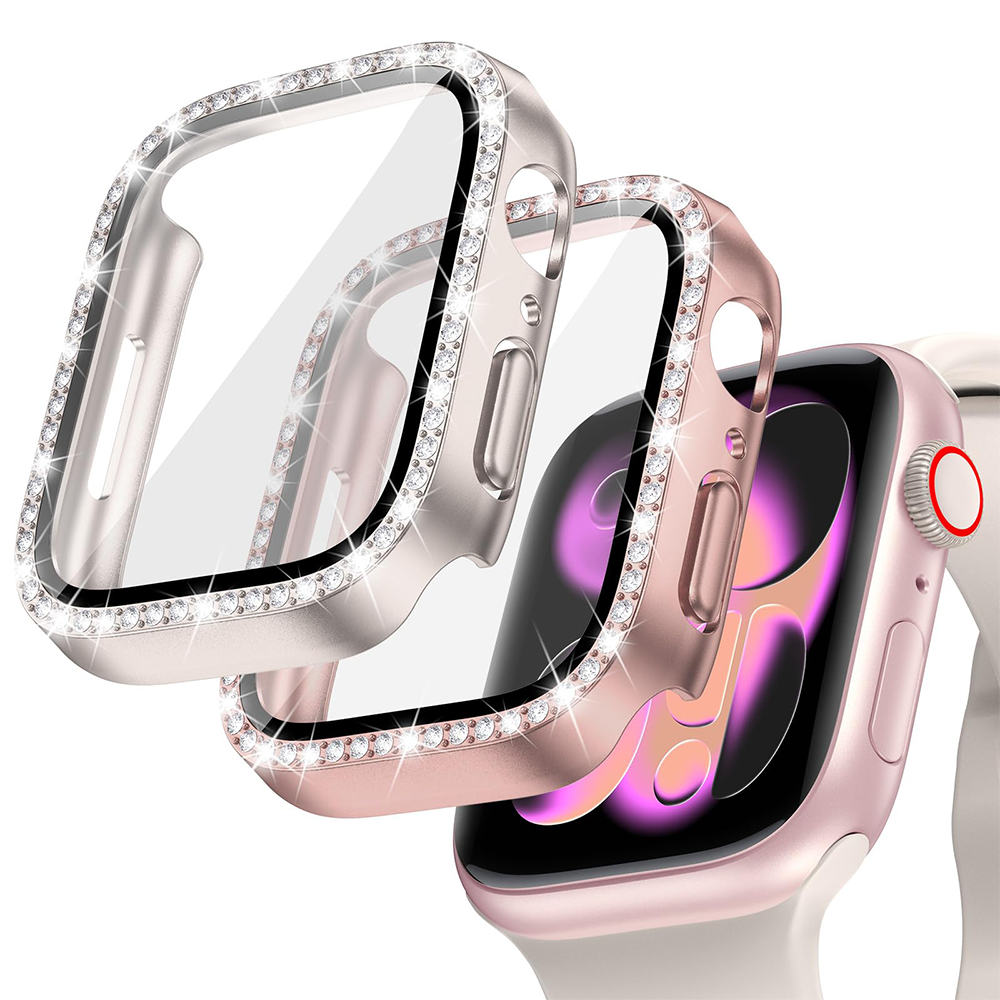 Diamond Case+Glass For Apple w – Smartwatch Band Accessories Bewertung und Preis