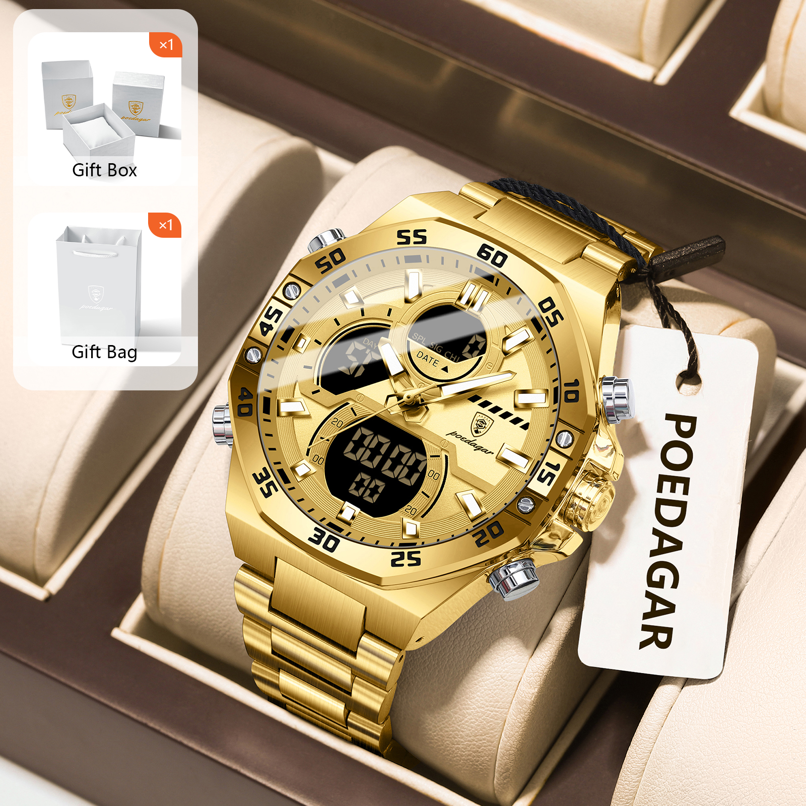 POEDAGAR Sport Men Watch LED W – Accessories With Watch Bewertung und Preis