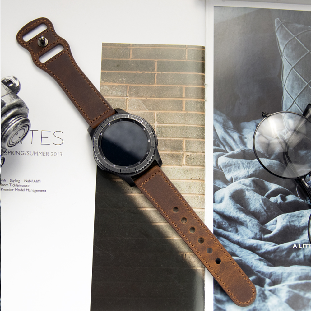 20mm 22mm Genuine Leather Watc – Smartwatch Accessories Shop Bewertung und Preis