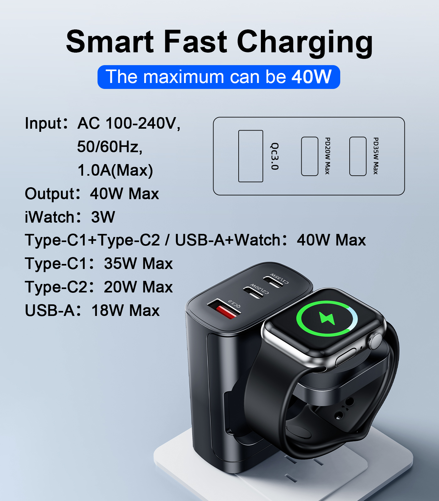 Eary 40W for Apple Charging Bl – Wireless Charger Watch Bewertung und Preis