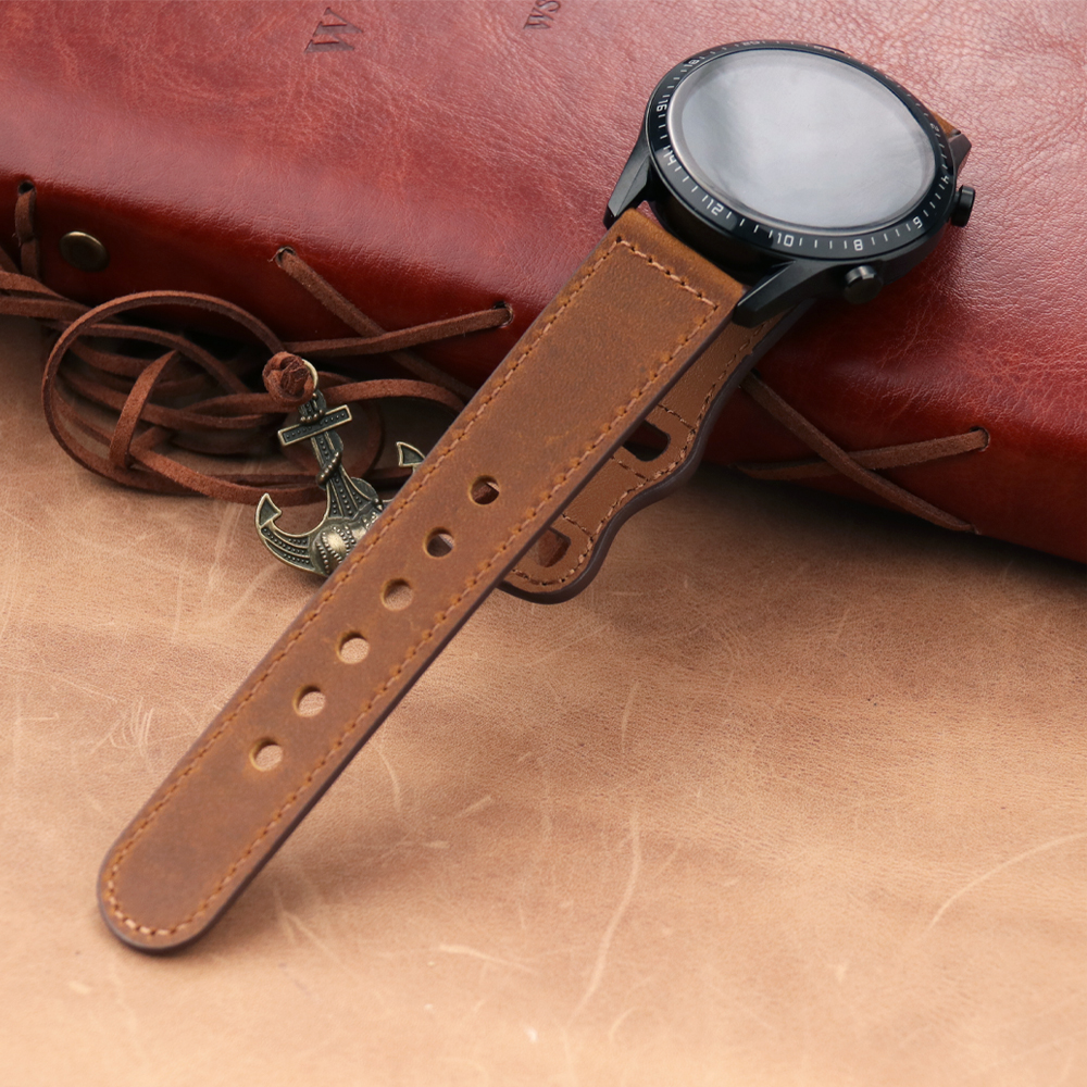 22mm Band Genuine Leather Watc – Smartwatch Accessories Shop Bewertung und Preis