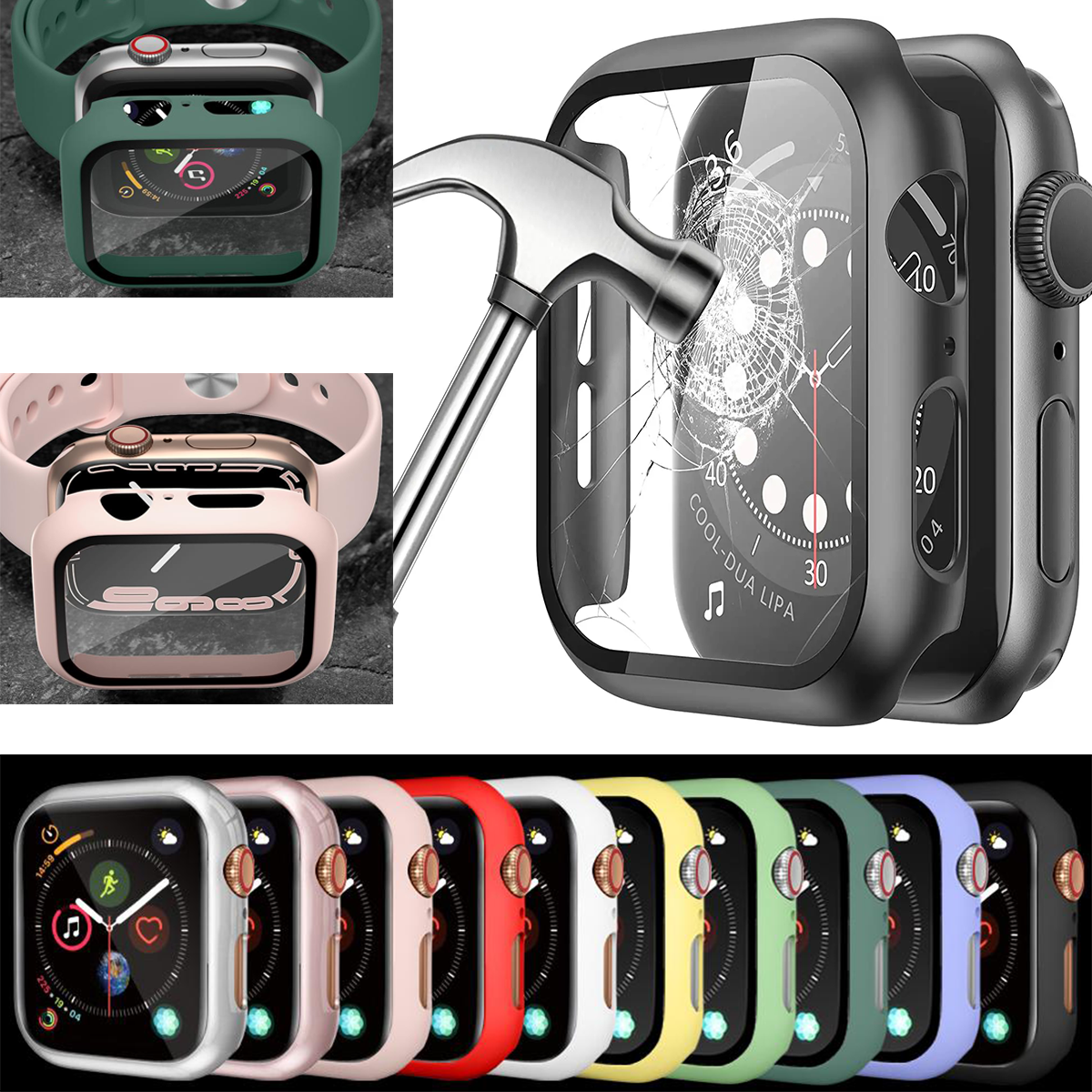 Tempered Glass+ Case For apple – Smartwatch Band Accessories Bewertung und Preis