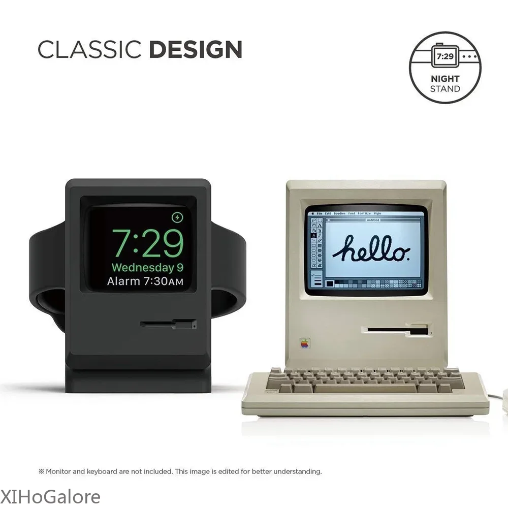 Retro Computer Pattern Silicon – Watch Charging Dock Bewertung und Preis