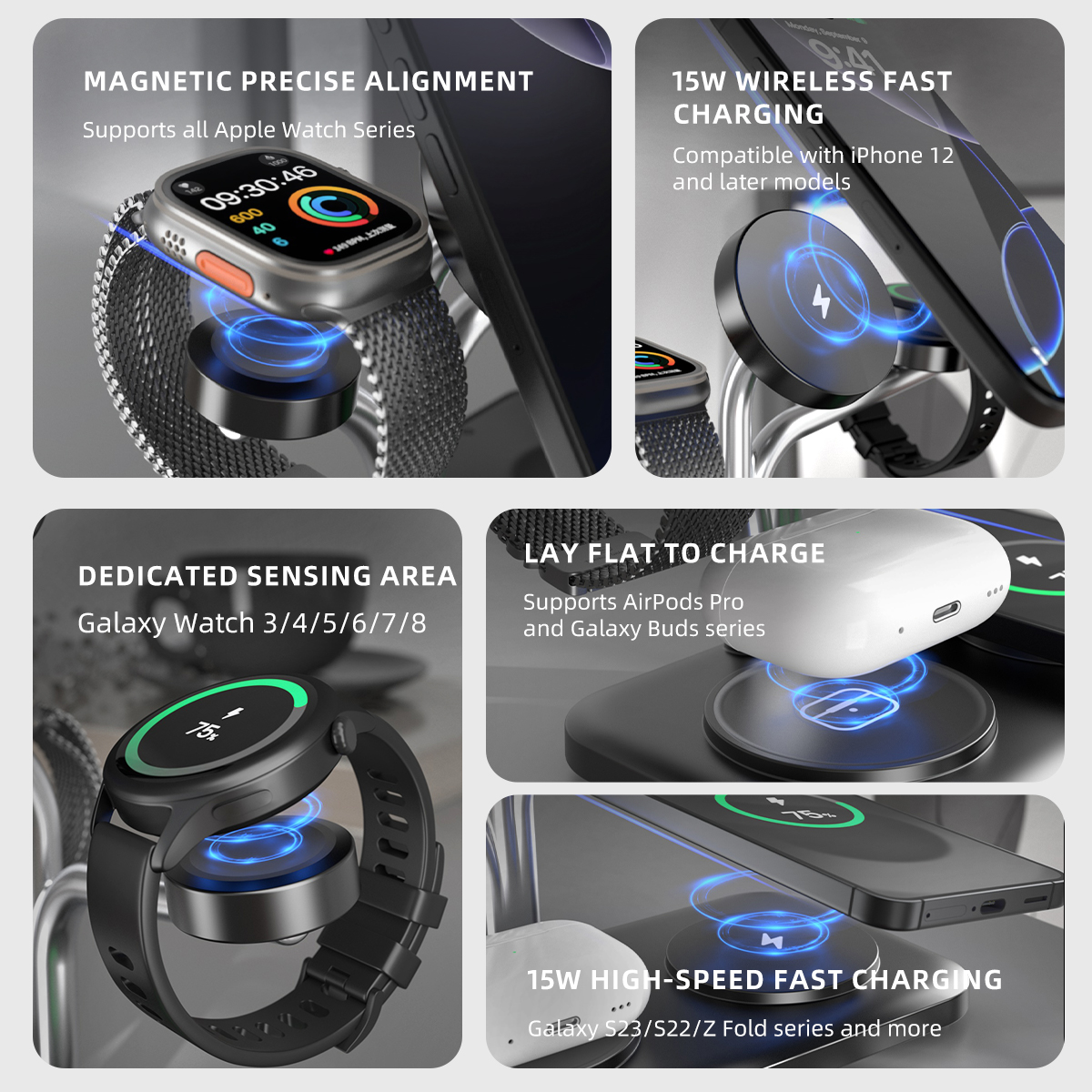 5 IN 1 Magnetic Wireless Charg – Smartwatch Ac Bewertung und Preis